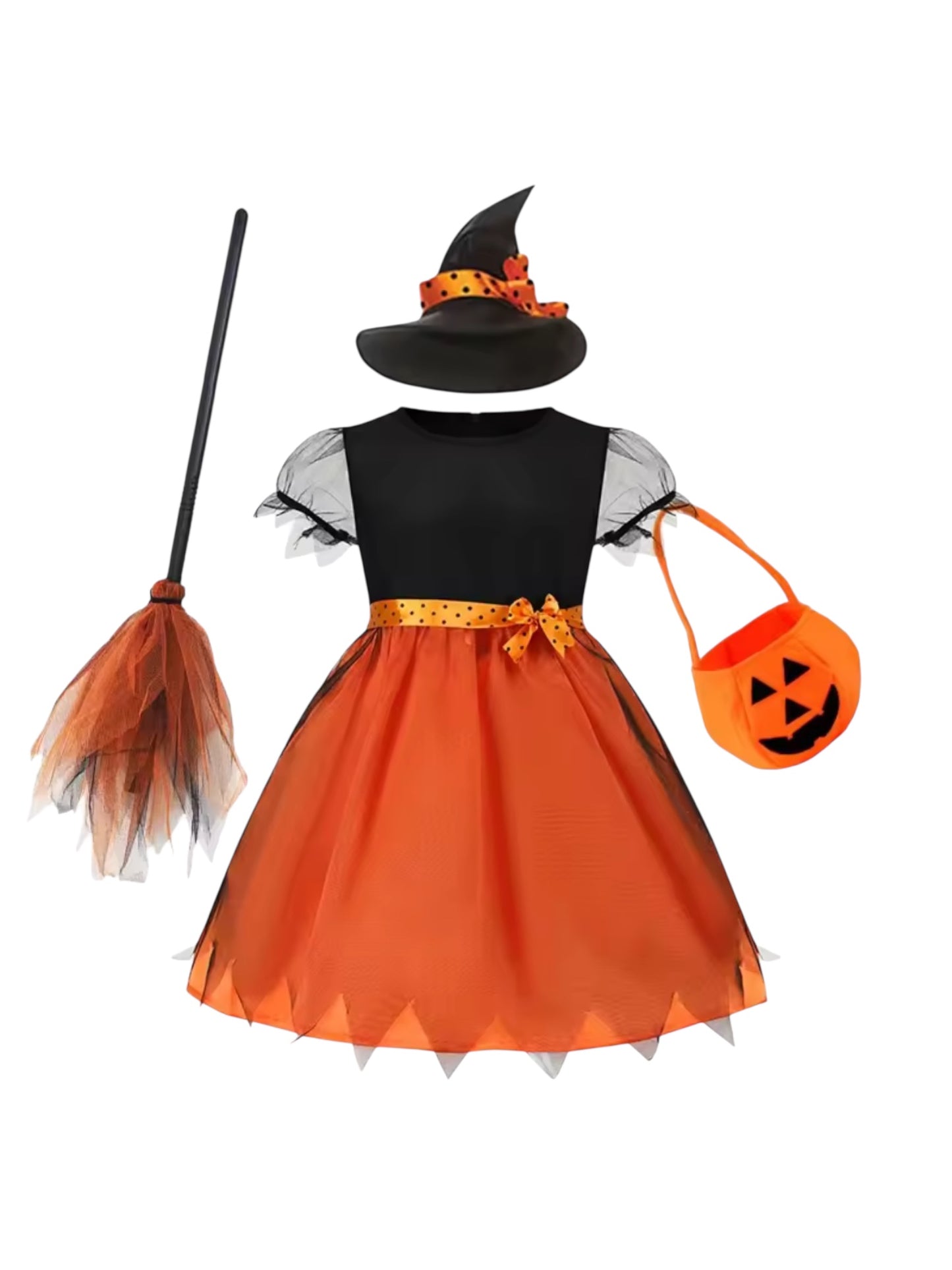 Magical Orange Witch Costume
