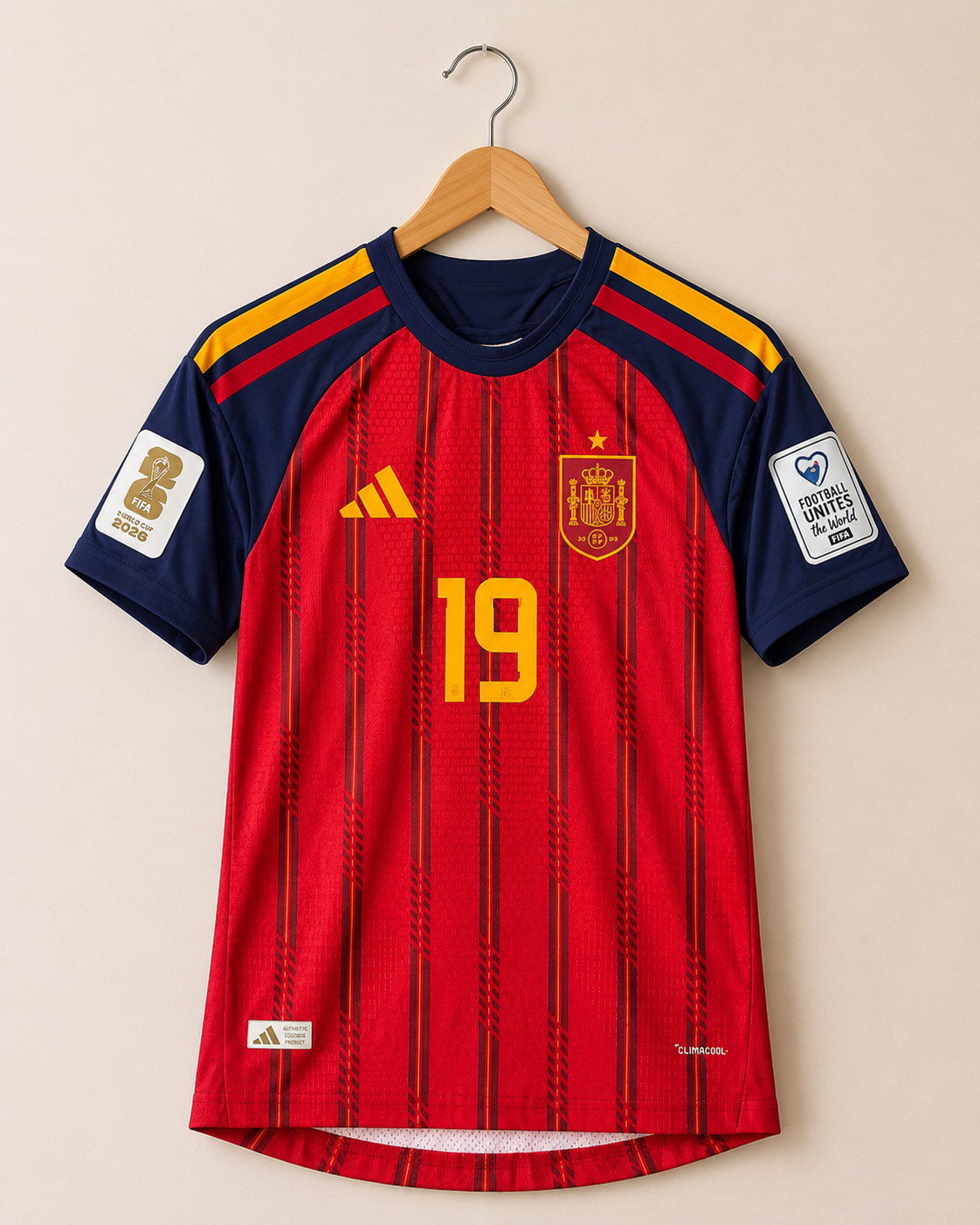 Spain 2026 Football Jersey #19 - Player Version