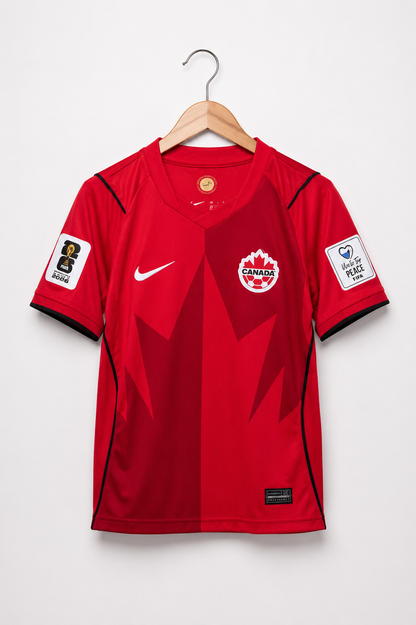 Canada Kids Football Jersey & Shorts Set – Red Home Kit 2026